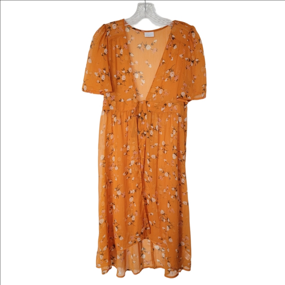 Abound Rust Floral Swim Coverup